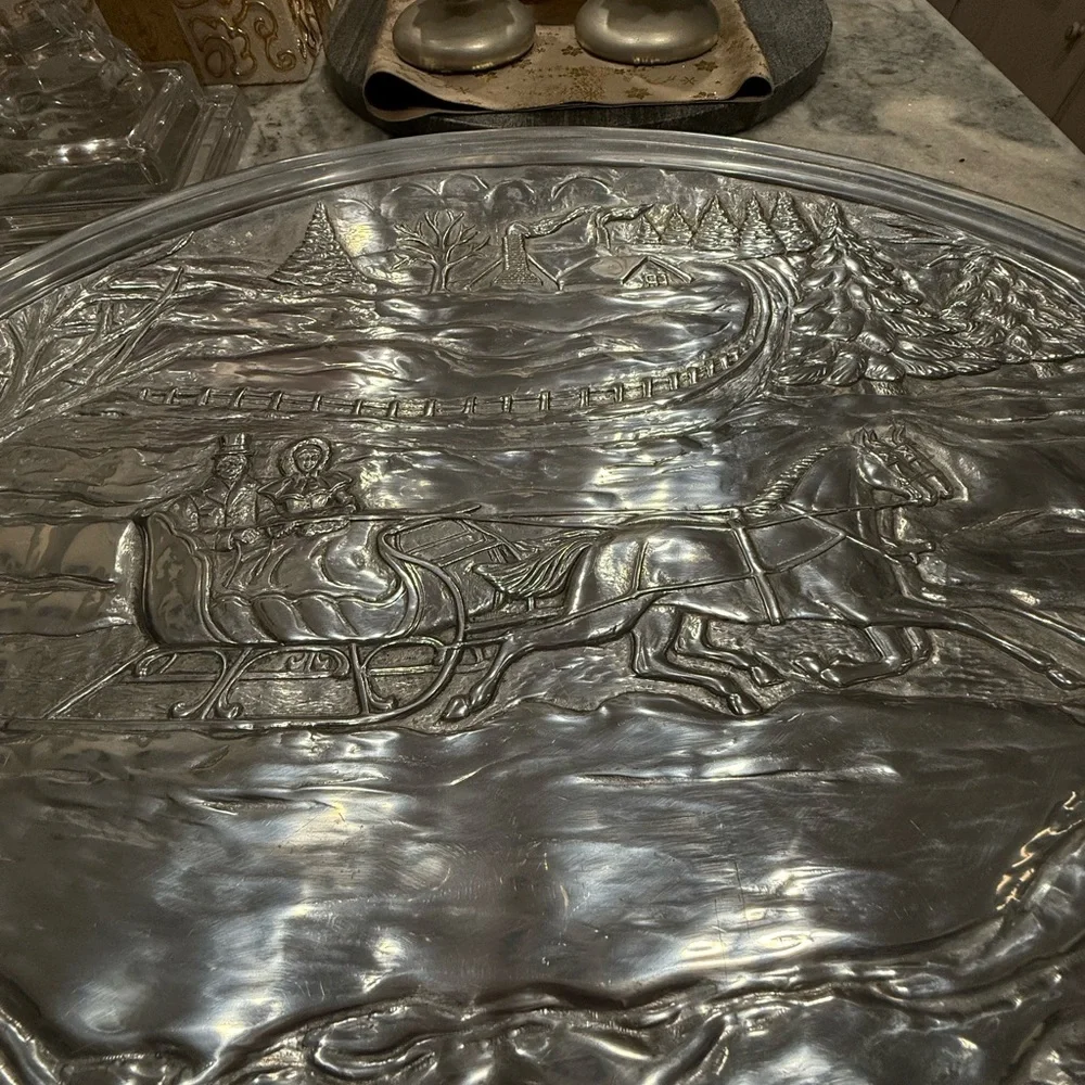Lenox Pewter Holiday Platter 24” x 17”. - Picture 7 of 8